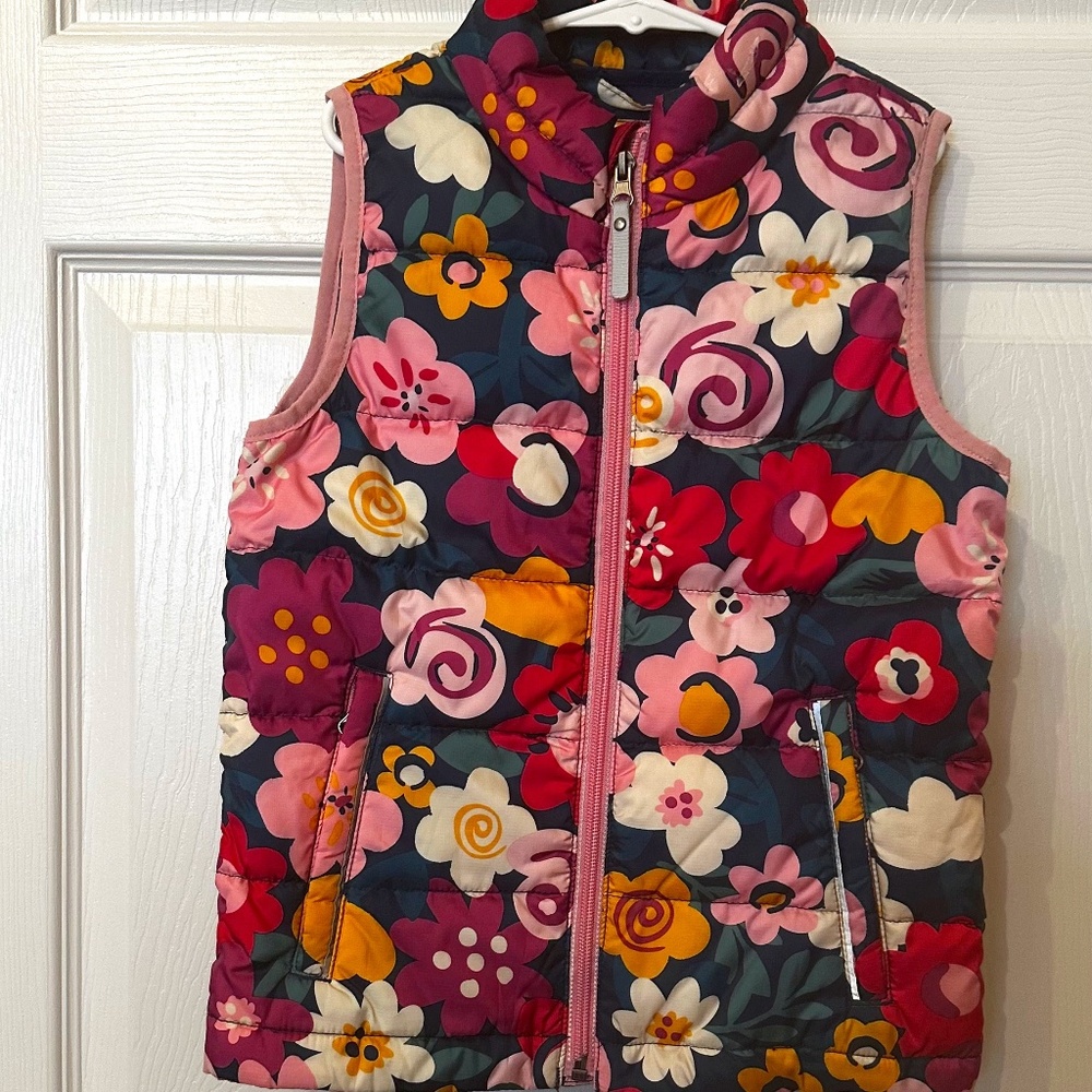 Hanna Andersson Floral Superlight Down Vest